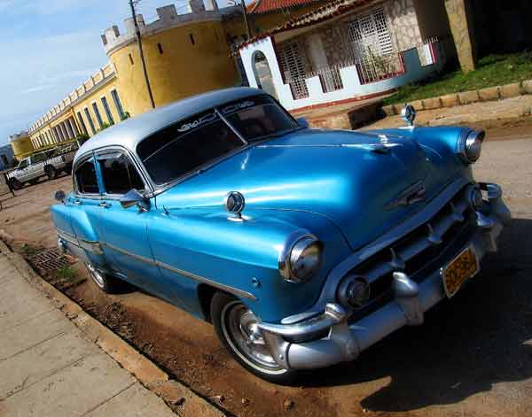 One of the many classic American cars that dot the streets thoughout Cuba 